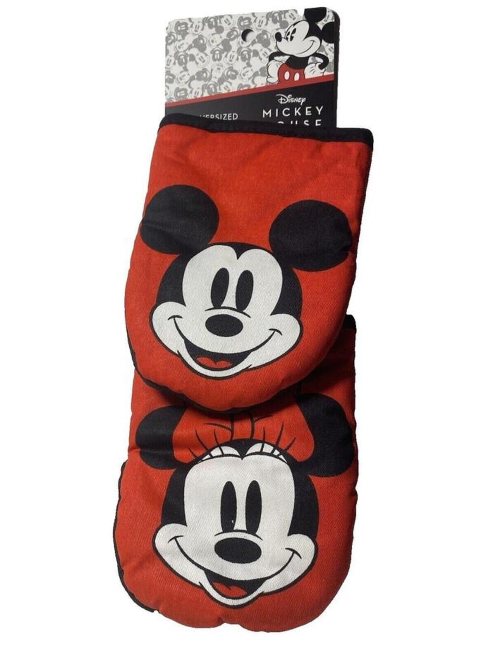 Disney Mickey Minnie Mouse Oven Mitts 2pk Oversized Mini Heat Resistant